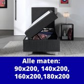 Dreamhouse® Shurgard Boxspring met Opbergruimte – Bed - 90 x 200 cm - Antraciet