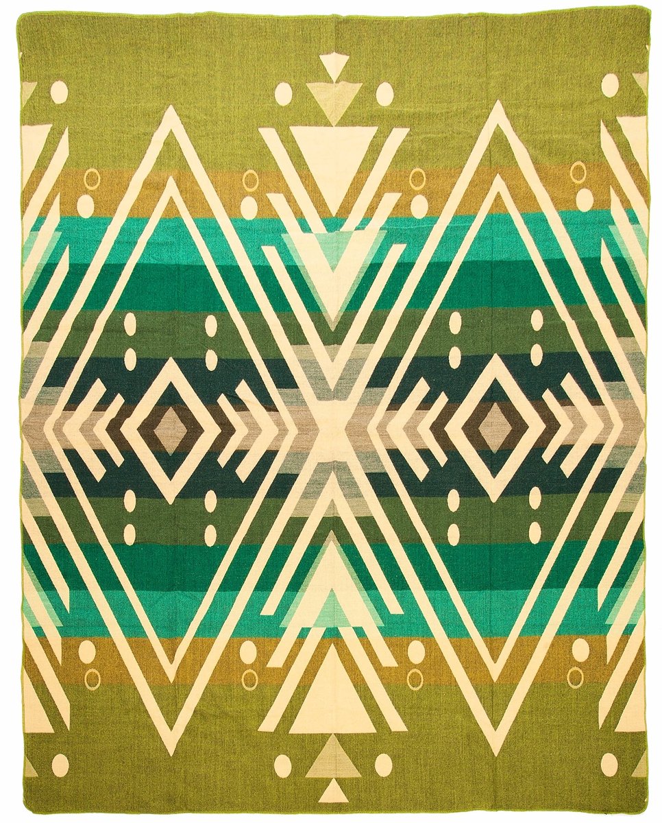 Alpaca native deken - Imbabura - Groen