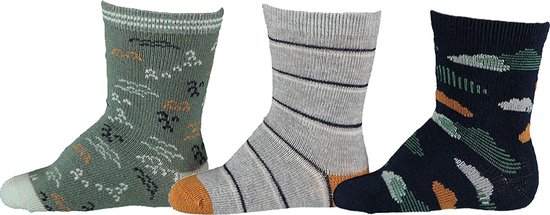 iN ControL Lot de 3 chaussettes bébé vert - 17/19