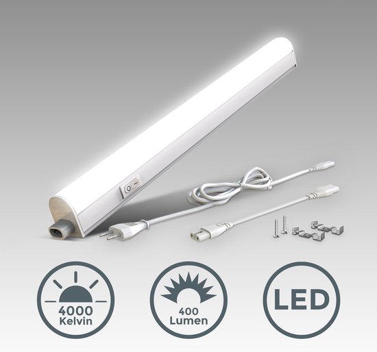 Tube LED T5 31cm 4W avec interrupteur