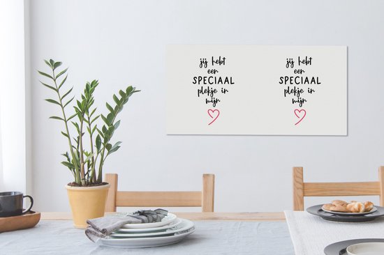 Citations Peinture sur Toile - Proverbes - Tu as une place spéciale dans mon coeur - Amour - 80x40 cm - Décoration murale