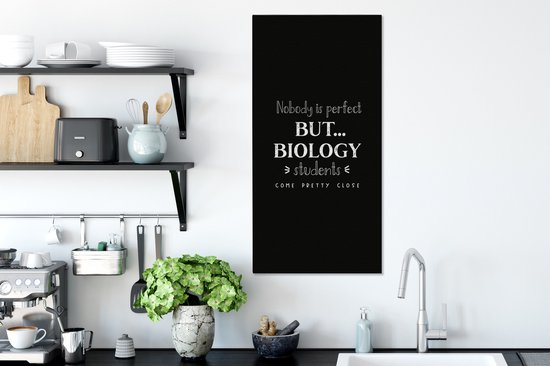 Peinture sur toile Citation - Biologie - Étudiants - 40x80 cm - Décoration murale