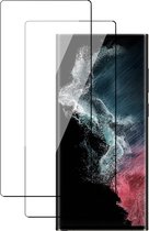 Screenprotector geschikt voor Samsung Galaxy S22 Ultra - Flexibele Full Screen Protector - 2 Stuks