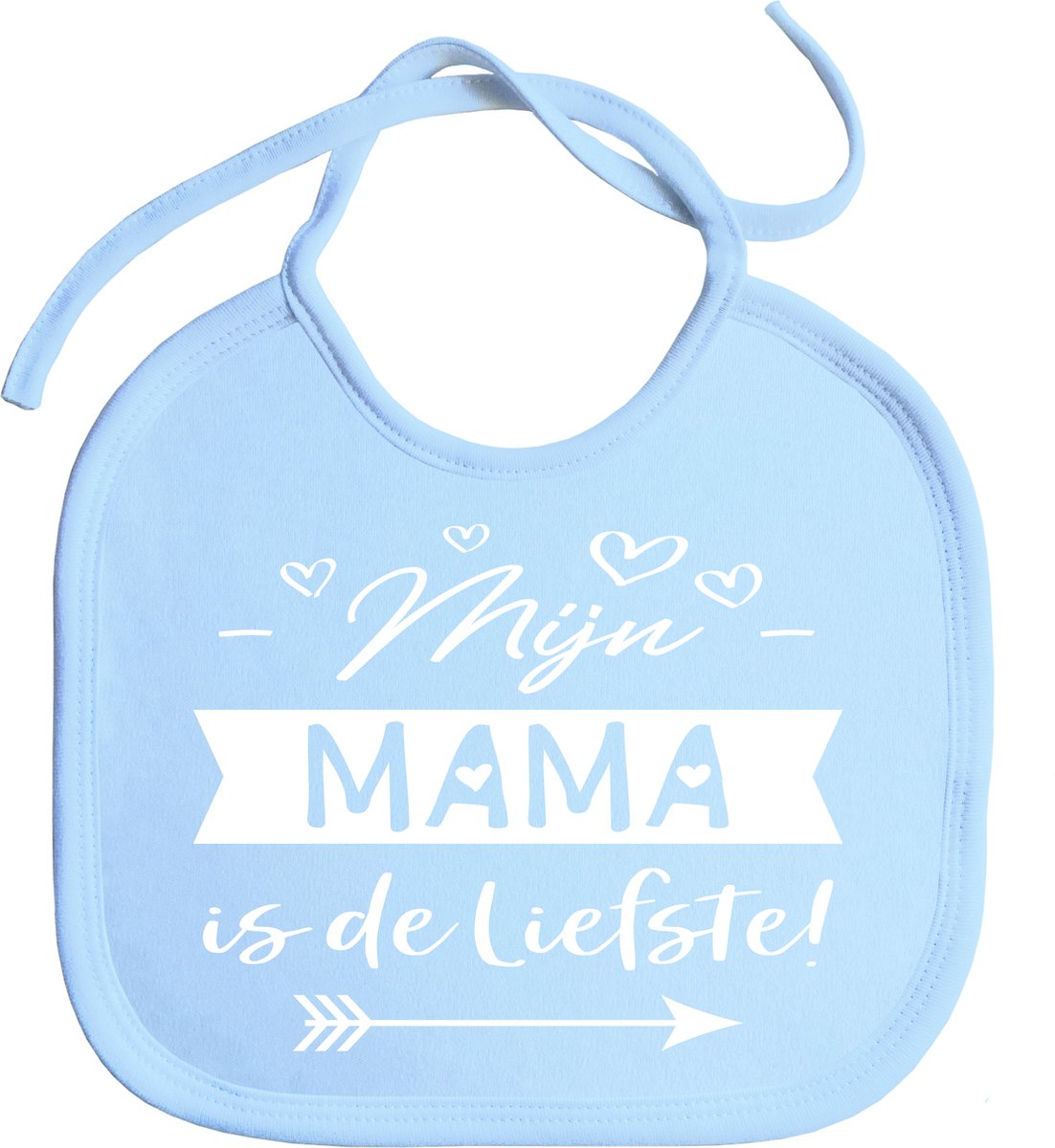 Slabbetjes - slabber - slab - baby - Mijn mama is de liefste! - koordjes - stuks 1 - baby blauw Slabbetjes - slabber - slab - baby - Mijn mama is de liefste! - koordjes - stuks 1 - baby blauw