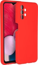Accezz Hoesje Geschikt voor Samsung Galaxy A13 (4G) Hoesje Siliconen - Accezz Liquid Silicone Backcover - Rood