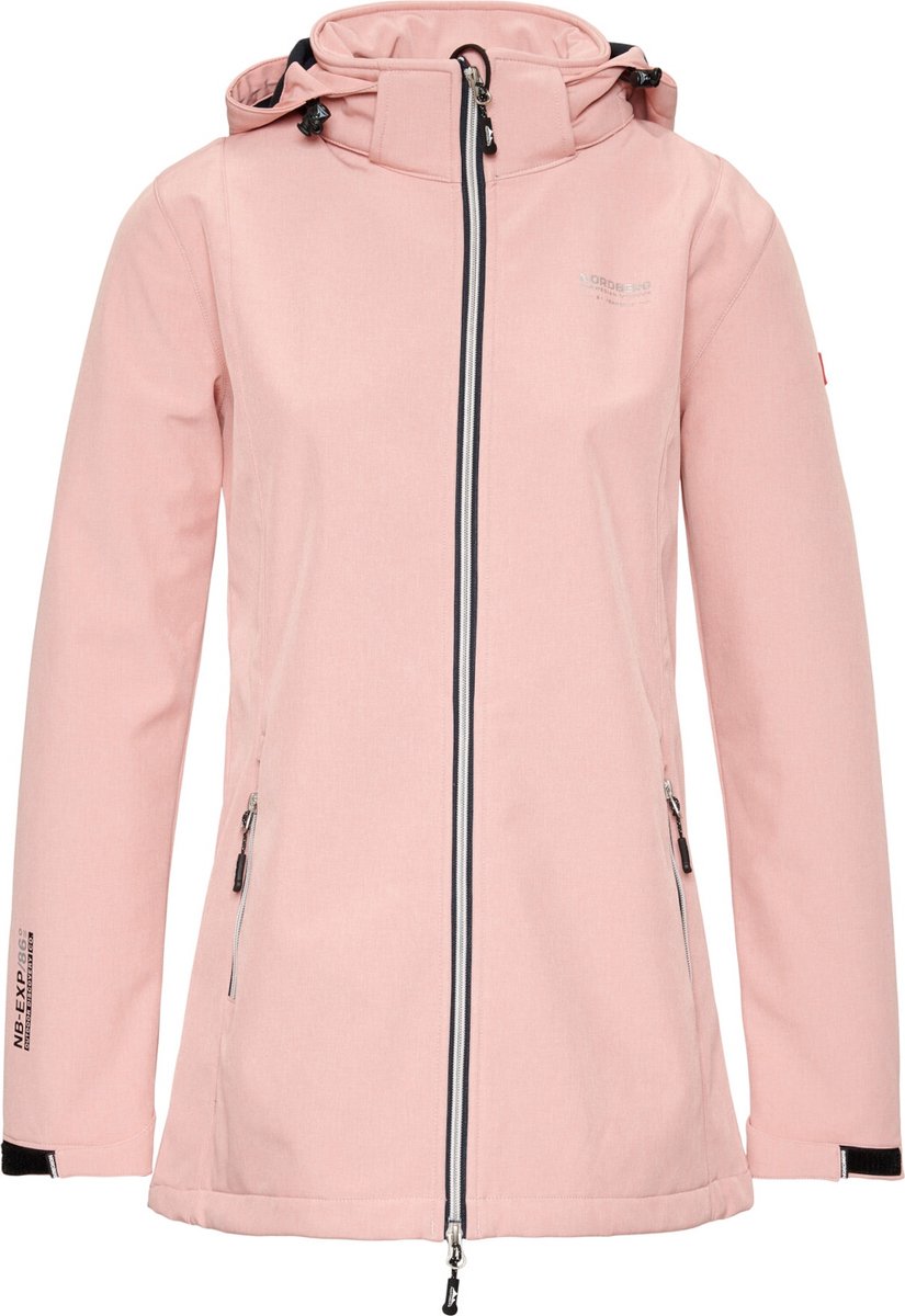 Nordberg Ronda - Softshell Outdoor Zomerjas Dames - Roze Melange - Maat L