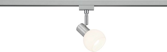 LED Railverlichting - Track Spot - Torna Dual Besina - 2 Fase - E14 Fitting - Rond - Mat Nikkel - Aluminium