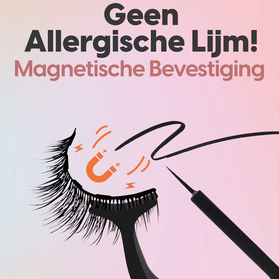 Magnetische Nep Wimpers met Eyeliner en Applicator - 10 Magnetic Fake Lashes - Valse Wimpers - Merkloos