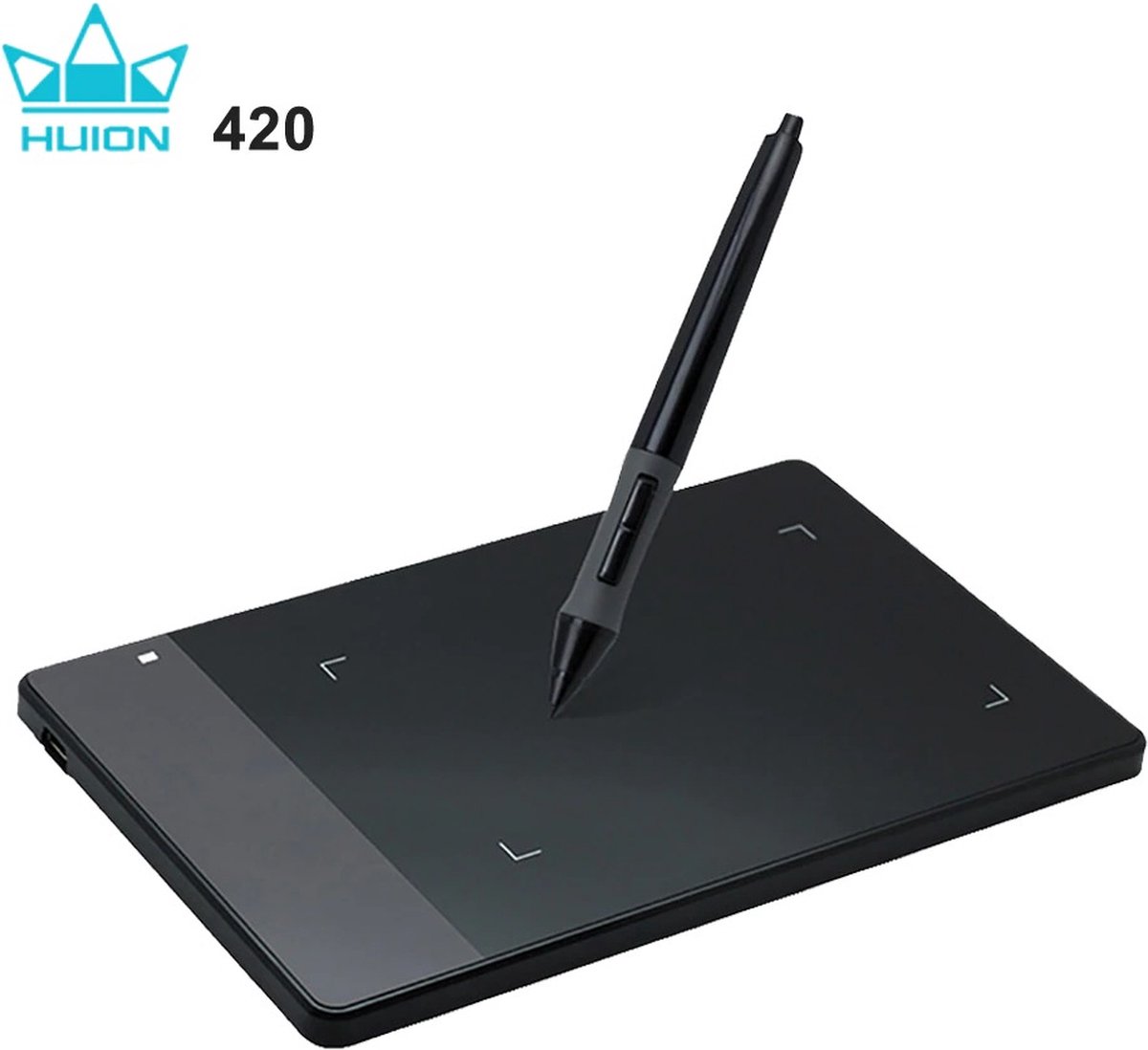 Huion 420 - Grafisch tablet - Tekentablet met pen - Small (152 x 95 mm) - Zwart