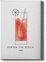 Walljar - Sex On The Beach Cocktail - Muurdecoratie - Canvas schilderij