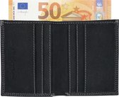 Pasjeshouder - Creditcardhouder - Kaarthouder - Briefgeld - Leer - Buffelleer - Zwart - Arrigo