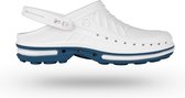 WOCK  Zorgklompen Clog 2564 Wit/Donkerblauw - Maat 47/48