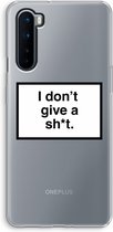 Case Company® - OnePlus Nord hoesje - Don't give a shit - Soft Cover Telefoonhoesje - Bescherming aan alle Kanten en Schermrand