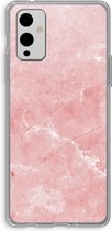 Case Company® - OnePlus 9 hoesje - Roze marmer - Soft Cover Telefoonhoesje - Bescherming aan alle Kanten en Schermrand