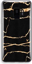 Case Company® - Samsung Galaxy S9 hoesje - Gouden marmer - Soft Cover Telefoonhoesje - Bescherming aan alle Kanten en Schermrand