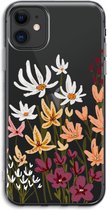 Case Company® - iPhone 11 hoesje - Painted wildflowers - Soft Cover Telefoonhoesje - Bescherming aan alle Kanten en Schermrand