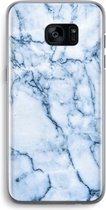 Case Company® - Samsung Galaxy S7 Edge hoesje - Blauw marmer - Soft Cover Telefoonhoesje - Bescherming aan alle Kanten en Schermrand