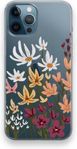 Case Company® - iPhone 12 Pro hoesje - Painted wildflowers - Soft Cover Telefoonhoesje - Bescherming aan alle Kanten en Schermrand