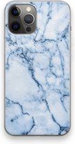 Case Company® - iPhone 12 Pro Max hoesje - Blauw marmer - Soft Cover Telefoonhoesje - Bescherming aan alle Kanten en Schermrand