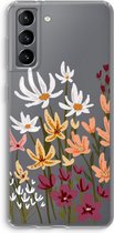 Case Company® - Samsung Galaxy S21 hoesje - Painted wildflowers - Soft Cover Telefoonhoesje - Bescherming aan alle Kanten en Schermrand