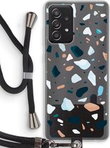 Case Company® - Samsung Galaxy A52 hoesje met Koord - Terrazzo N°13 - Telefoonhoesje met Zwart Koord - Bescherming aan alle Kanten en Over de Schermrand