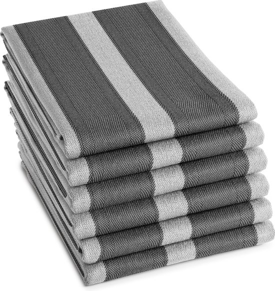 Foto: Ddddd theedoek baxter 60x65 cm grey 6 stuks