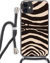 Case Company® - iPhone 11 hoesje met Koord - Arizona Zebra - Telefoonhoesje met Zwart Koord - Extra Bescherming aan alle Kanten en Over de Schermrand