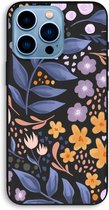 Case Company® - iPhone 13 Pro Max hoesje - Flowers with blue leaves - Biologisch Afbreekbaar Telefoonhoesje - Bescherming alle Kanten en Schermrand