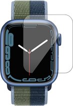 Screenprotector geschikt voor Apple Watch Series 7 45mm - Screenprotector geschikt voor iWatch 7 45mm - Tempered Glass