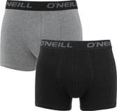 O'Neill 2P boxers plain zwart & grijs - XXL