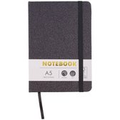 Glitter notitieboek zwart glitter A5 maat lang 15 cm - hoog 21 cm - 120 blad - FSC  verantwoord hout en papier