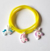 Armband Eenhoorn | Unicorn | Setje van 3 Armbandjes | Geel