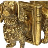 Cactula gave boekensteun in het goud van tekkel hond 38 x 12 x 22 cm