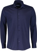 Ledûb Overhemd - Modern Fit - Blauw - 3XL Grote Maten