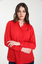 Cassis Dames Hemd met fronsjes - Blouse - Maat 38