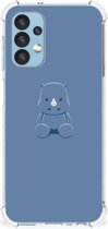Siliconen Back Cover Geschikt voor Geschikt voor Samsung Galaxy A13 (4G) Telefoonhoesje met doorzichtige rand Baby Rhino
