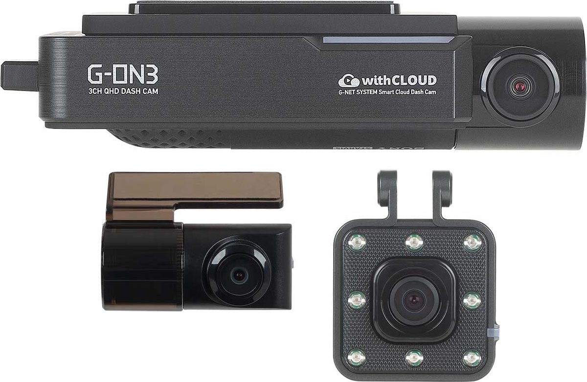 Gnet G-ON3 3CH QuadHD Cloud Wifi GPS 128gb dashcam voor auto