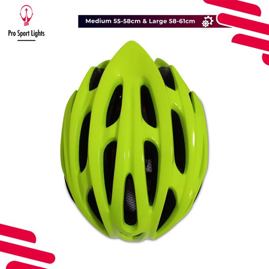 Casque vélo femme homme - Flashy jaune/vert - Medium 55/58cm