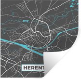 Stickers muraux - België - Herentals - Plan de la ville - Carte - Blauw - Carte - 80x80 cm - Film adhésif