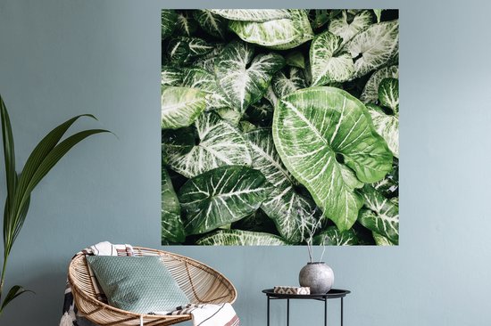 Stickers muraux - Feuilles - Plantes - Nature - 120x120 cm - Feuille adhésive XXL