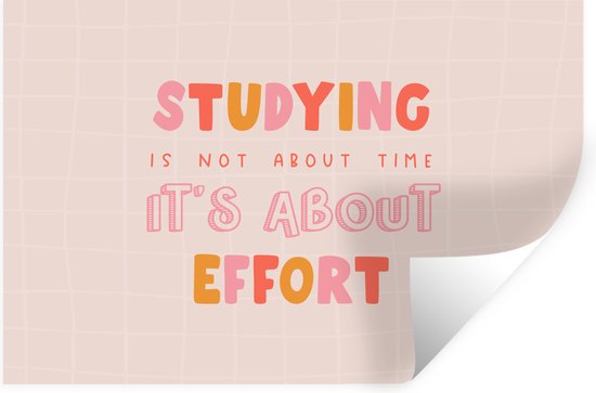 Stickers Stickers muraux - Étude - Citation - Motivation - 60x40 cm - Feuille adhésive