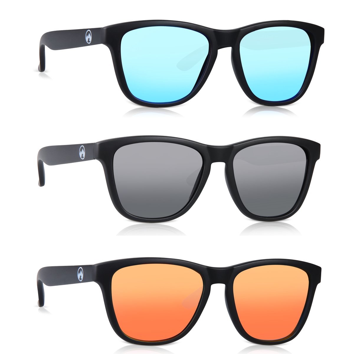MowMow® 3-pack Zonnebril Essential collection - Dames - Heren - Unisex - Gepolariseerd - UV 400