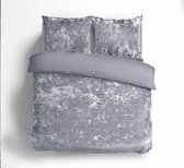 Velvet Couture Dekbedovertrek - 240x200/220 - Crushed Velvet - Grijs