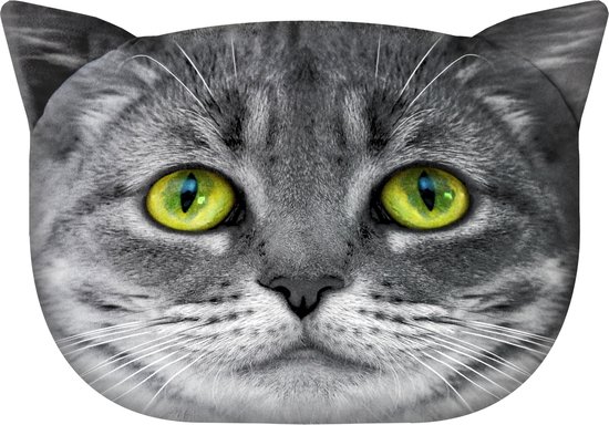 Bertoni - Design sierkussen met kat motief sierkussen met verborgen ritssluiting en vulling Lolek