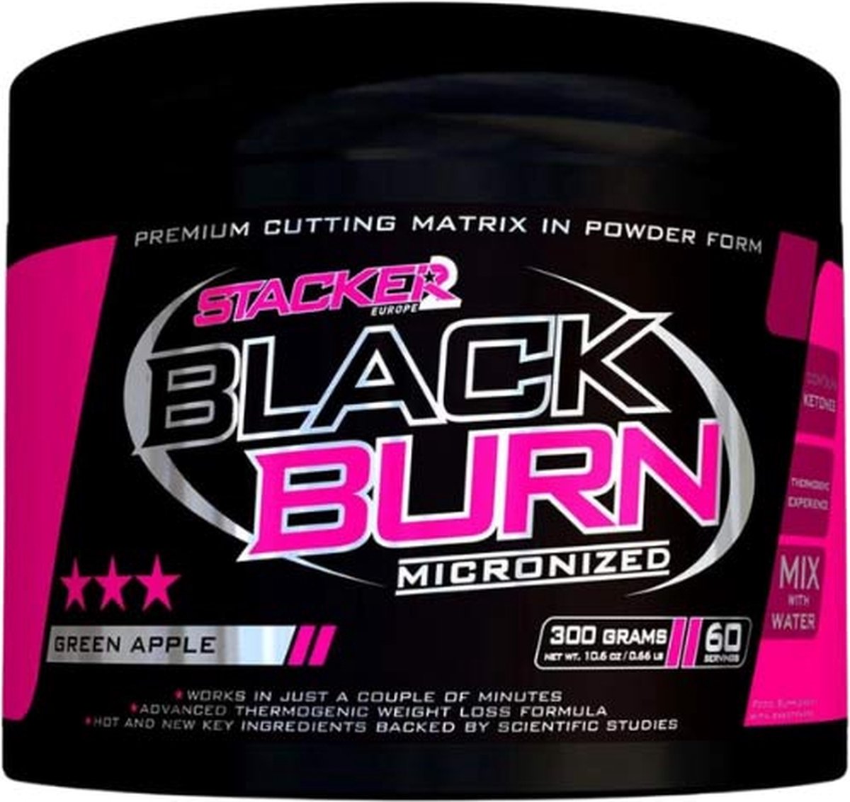 Goedkoopste Black Burn Micronized 300g Apple
