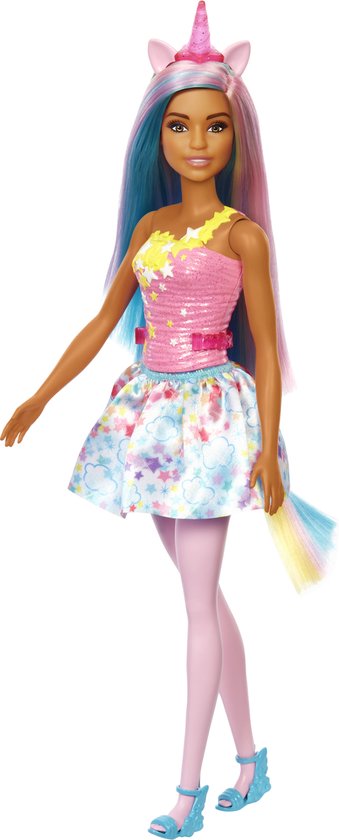 rit antenne wenkbrauw Barbie Dreamtopia - Barbiepop - Eenhoorn met roze top | bol.com