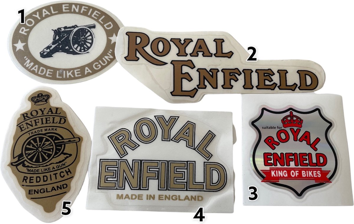 Royal Enfield - Sticker - 5 stickers - Motor - pakket 2