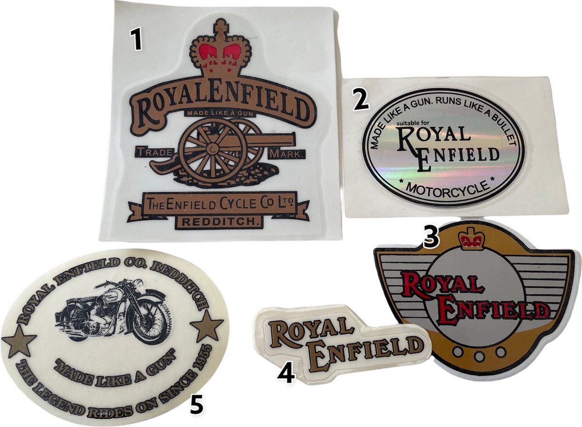 Royal Enfield - Sticker - 5 stickers - Motor - pakket 3
