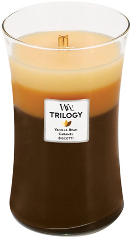 Foto: Woodwick hourglass trilogy large geurkaars cafe sweets 130 branduren