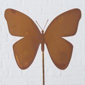 Tuinbeeld - Gazonsteker Tuinsteker vlinder Groot H25 cm Ecoroest - metaal